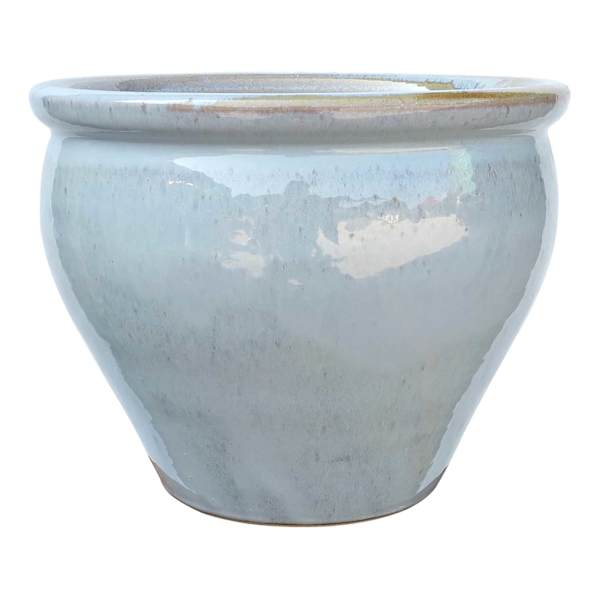 Honeybloom Mews Grey Ceramic Outdoor Planter, Medium