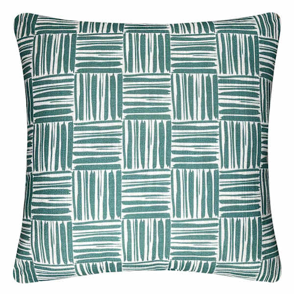 Teal Magic Block Throw Pillow, 18"