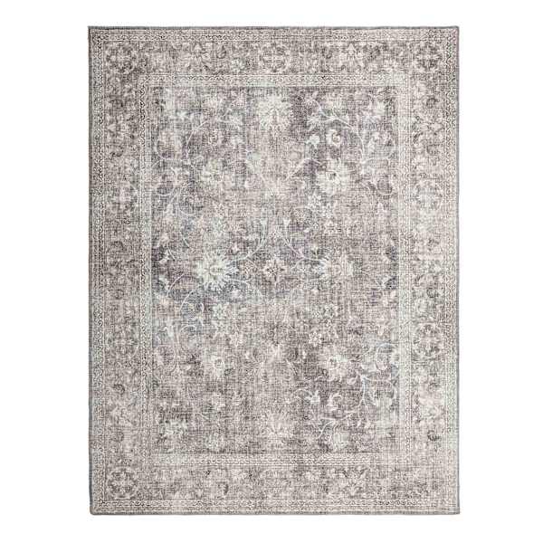 (B844) Honeybloom Vintage Distressed Medallion Accent Rug, 3x5