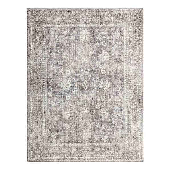 (B844) Honeybloom Vintage Distressed Medallion Accent Rug, 27x45