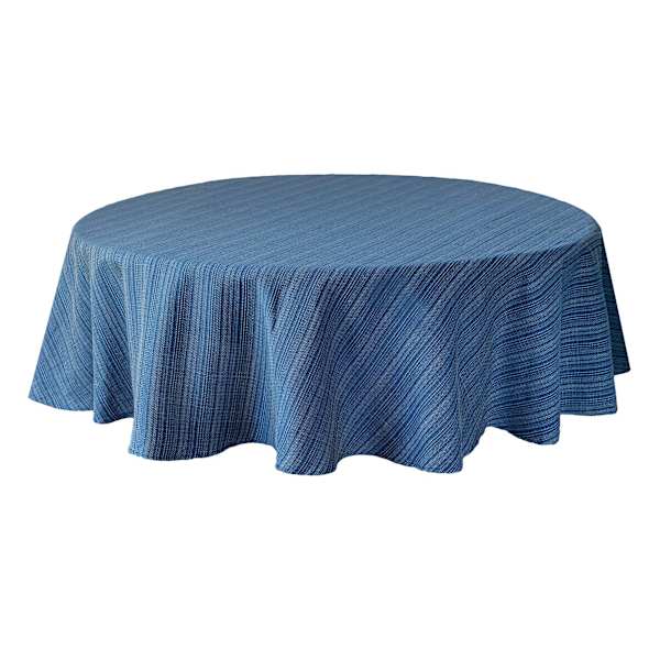 Millennium Round Wedge Blue Tablecloth, 70"
