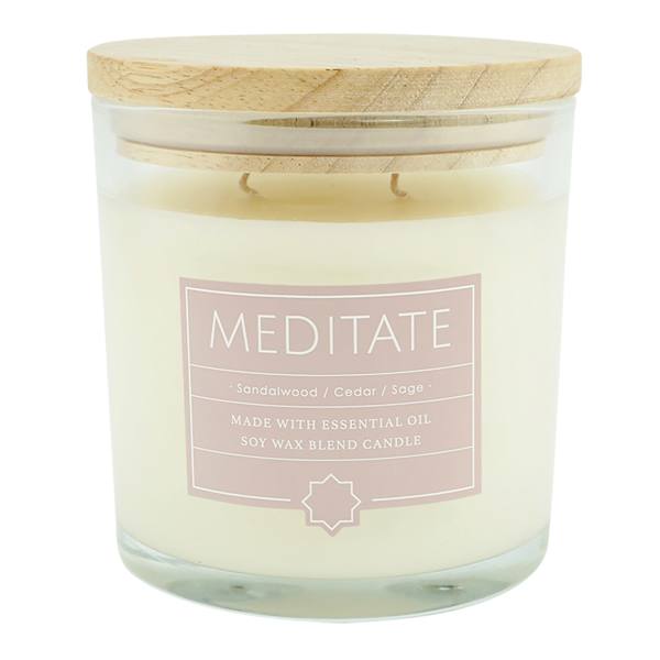 Found & Fable Meditate Scented Glass Jar Candle, 13oz