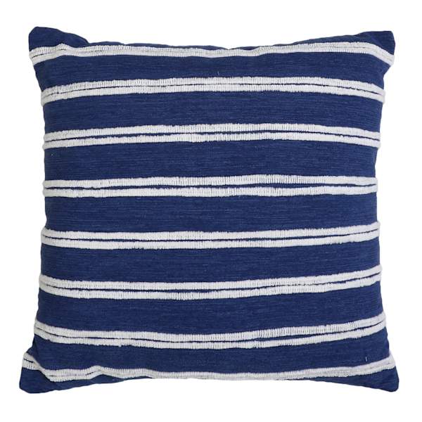 Providence Ellie Navy Blue Striped Throw Pillow, 20"