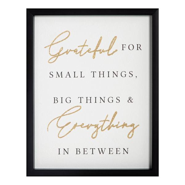 Providence Framed Grateful Sentiment Wall Sign, 11x14
