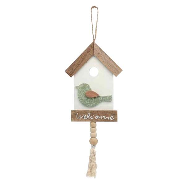 Habitat for Humanity Hanging Welcome Bird House Wall Decor, 4x8