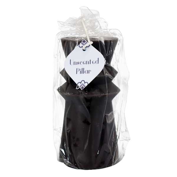 Tracey Boyd Black Unscented Totem Pillar Candle, 3x6