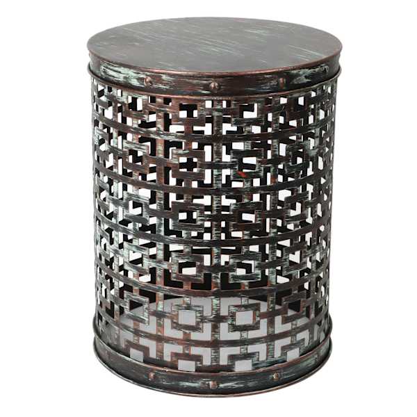 Found & Fable Punched Metal Plant Stand, Medium