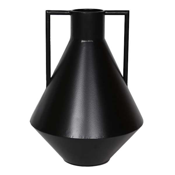 Tracey Boyd Black Metal Vase with Handles, 13"