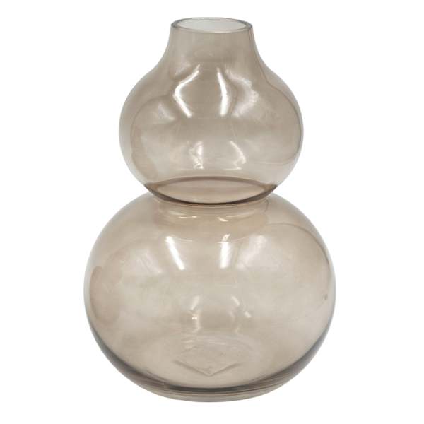 Found & Fable Brown Glass Vase, 9"