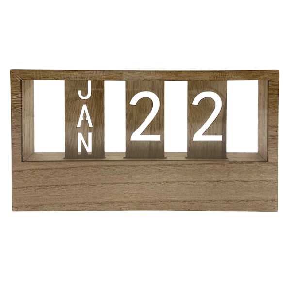 Ty Pennington Wooden Tabletop Calendar, 10x5.5