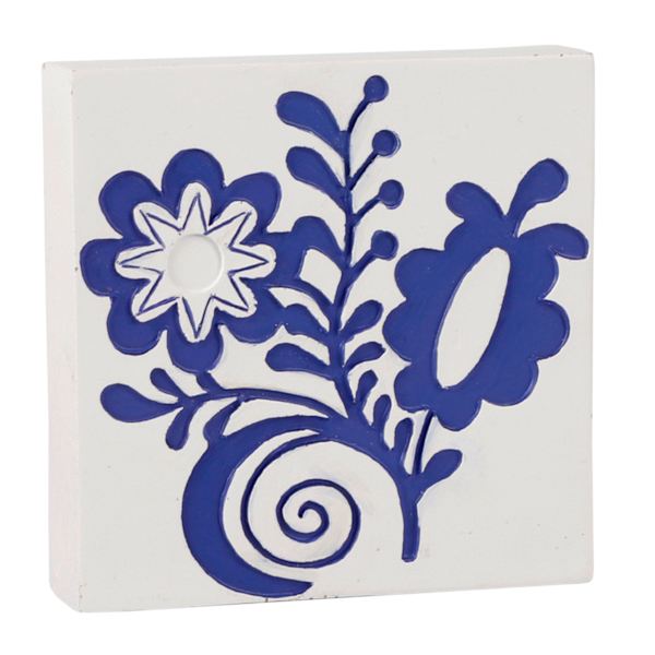 Tracey Boyd Blue Flower Tabletop Decor Sign, 4"