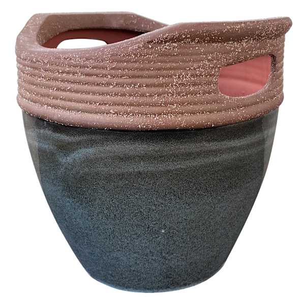 Sandy Black Blossom Outdoor Planter, Large