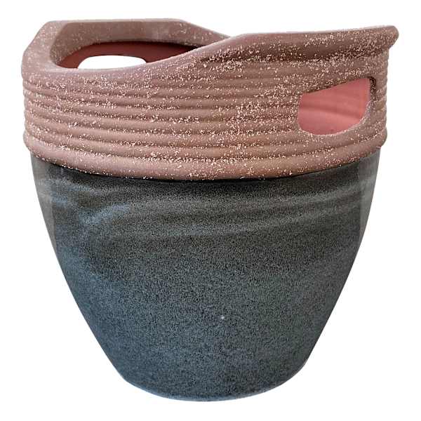 Sandy Black Blossom Outdoor Planter, Small