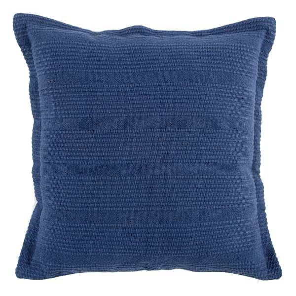 River Navy Ribbed Throw Pillow, 20"