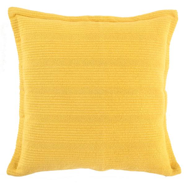 River Yellow Ribbed Throw Pillow, 20"