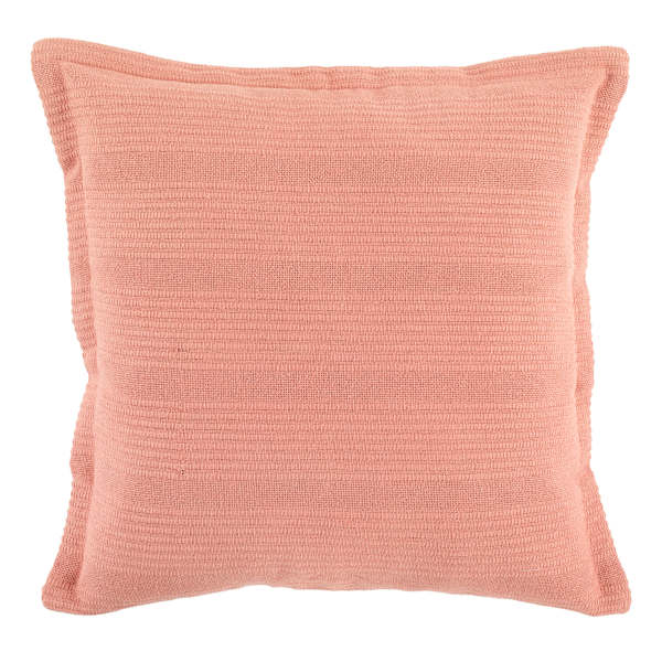 River Pink Ribbed Throw Pillow, 20"