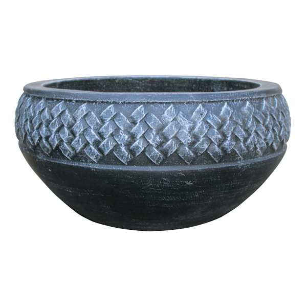 Anthony Black Bowl Planter, Small