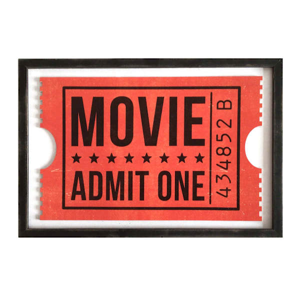 Movie Ticket Wall Decor, 13x19