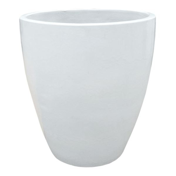Powell White Ceramic Outdoor Planter, Large