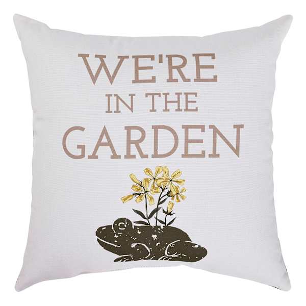Honeybloom We're in The Garden Square Outdoor Throw Pillow, 16"