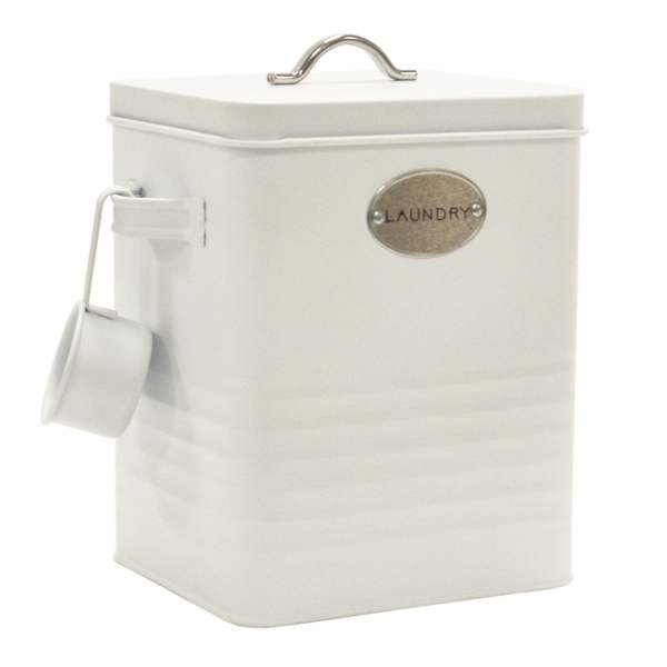 Preston White & Silver Storage Canister, Large