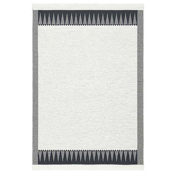 (D587) Found & Fable Arya Black & White Washable Area Rug, 5x7