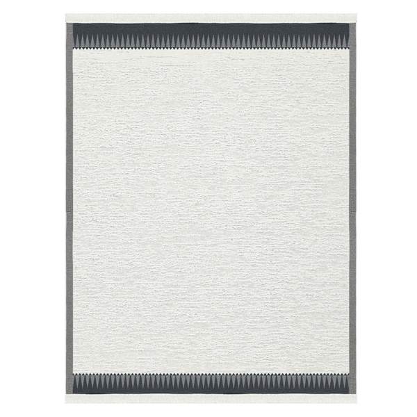 (D587) Found & Fable Arya Black & White Washable Area Rug, 8x10