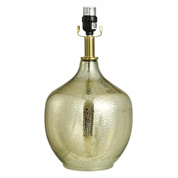 Providence Mercury Glass Round Accent Lamp Base, 16"