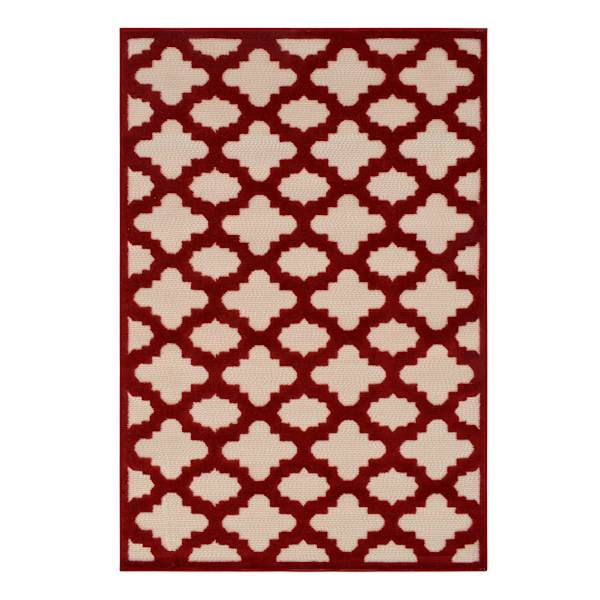 Torino Red Trellis Area Rug, 5x7