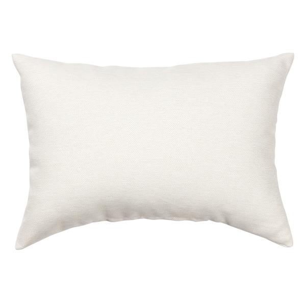 White Lumbar Outdoor Throw Pillow, 14x20
