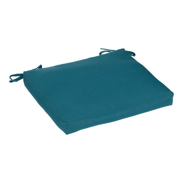 Teal Canvas Outdoor Square Seat Cushion