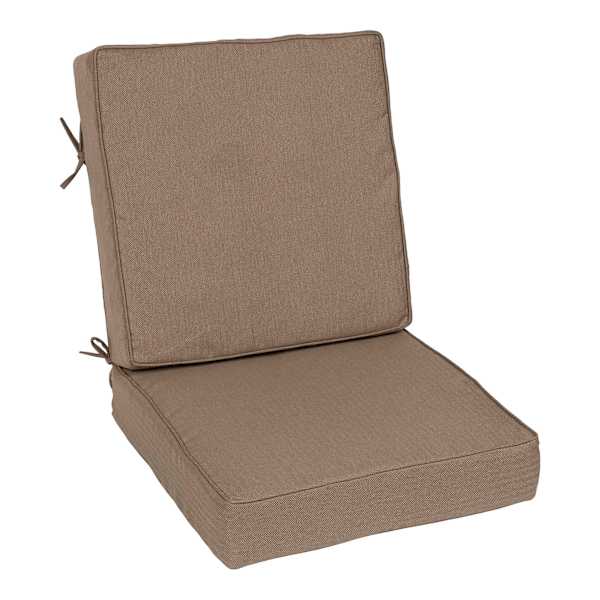 2-Piece Tristan Acorn Brown Premium Outdoor Deep Seat Cushion Set