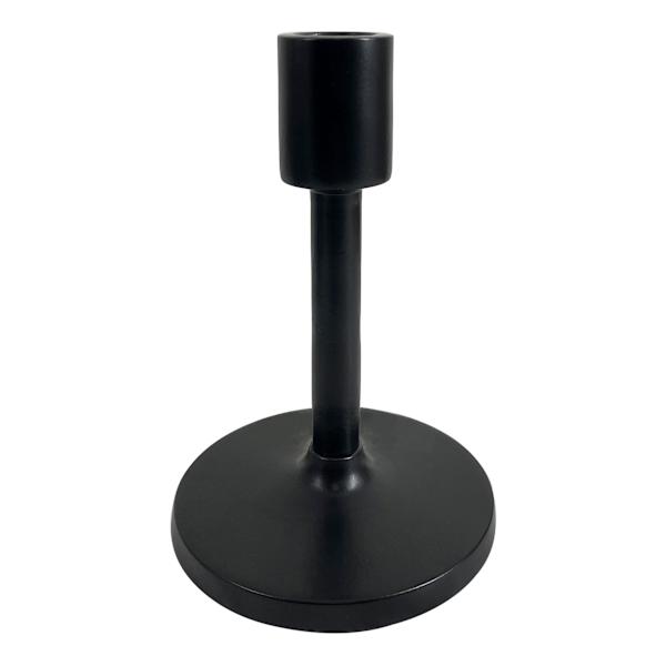 Found & Fable Black Metal Taper Candle Holder, 6"