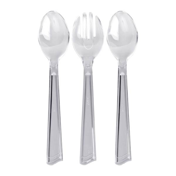 Set of 3 Clear Serving Spoon Set, 4x12.5