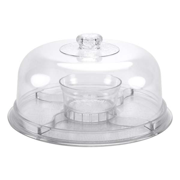 Clear Plastic Multi-Purpose 6-In-1 Server, 12.3x6.3