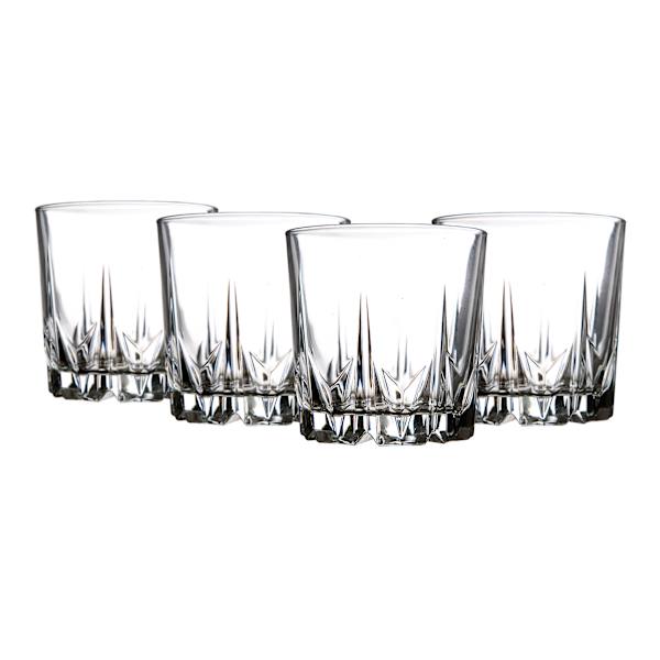 Set of 4 He Grand Diaman Double Old Fashioned Glasses, 13oz