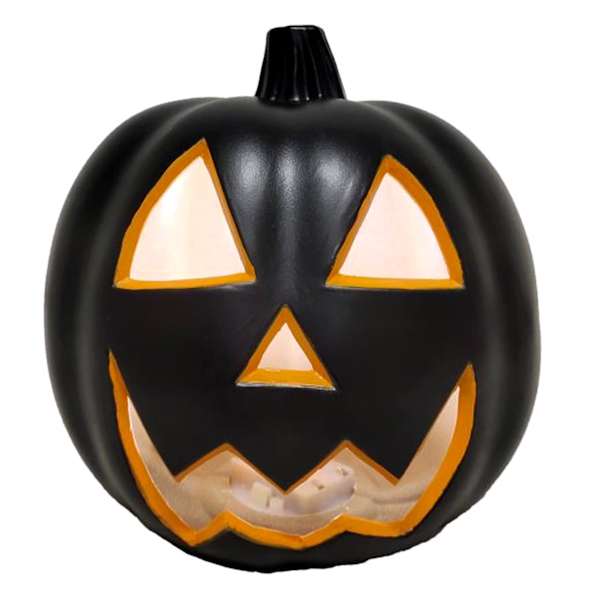 Black Jack-o'-Lantern Halloween Light, 8.3"