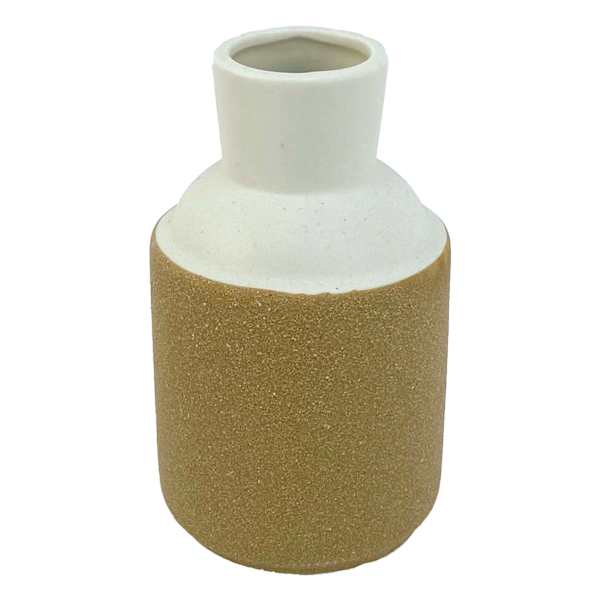 Honeybloom White Terracotta Vase, 5"