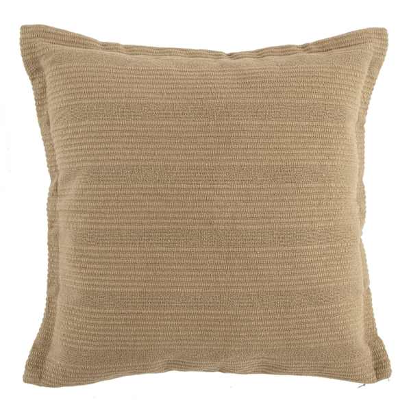 River Brown Ribbed Throw Pillow, 20"
