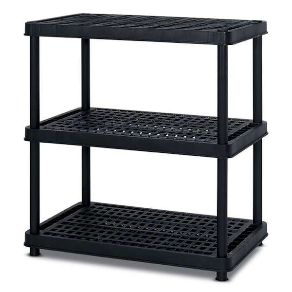 3-Tier Shelving Unit, Black