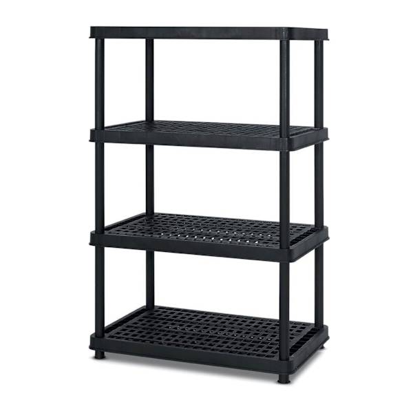 4-Tier Shelving Unit, Black