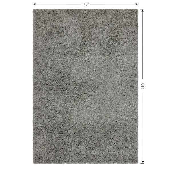 (C193) Kodiak Grey Shag Area Rug, 6x9