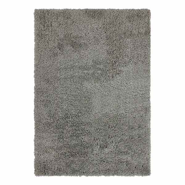 (C193) Kodiak Grey Shag Area Rug, 5x7