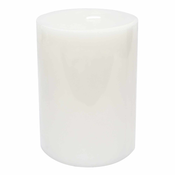 Willow Crossley White Unscented Pillar Candle, 3x4