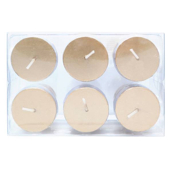 Willow Crossley 6-Pack Gold Unscented Votive Candles