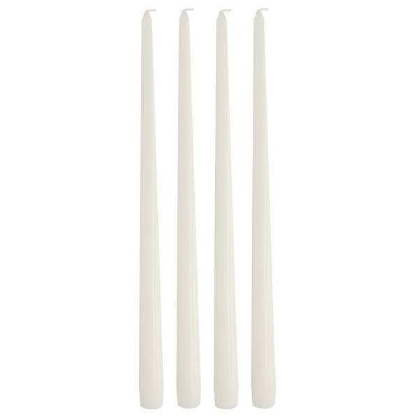 Willow Crossley 6-Pack White Unscented Taper Candles, 15"