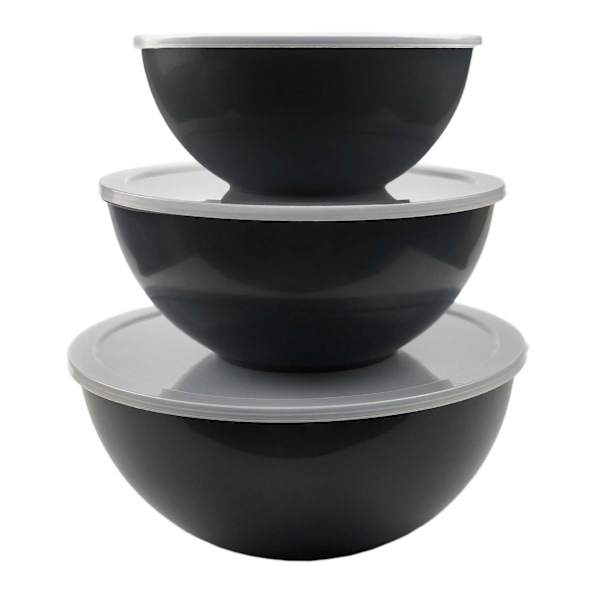 6-Piece Mixing Bowl & Lid Set, Black