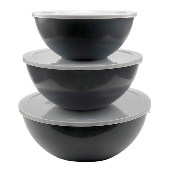 6-Piece Mixing Bowl & Lid Set, Grey