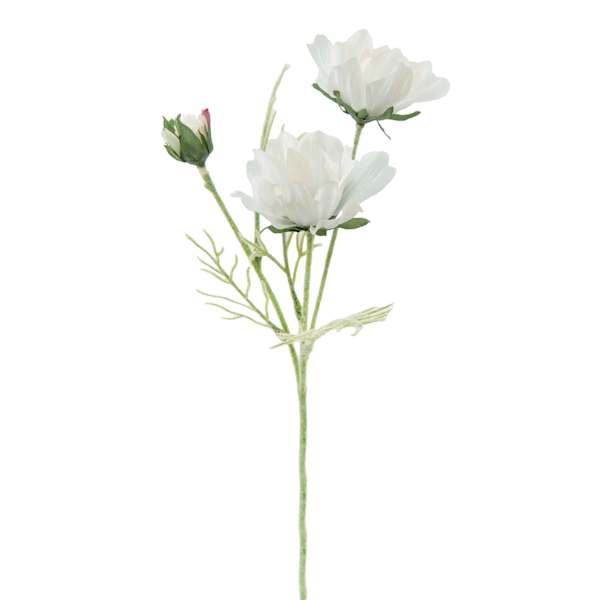 Willow Crossley White Cosmos Floral Spray, 12"