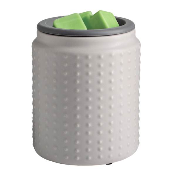 Grey Hobnail Flip Dish Fragrance Wax Warmer